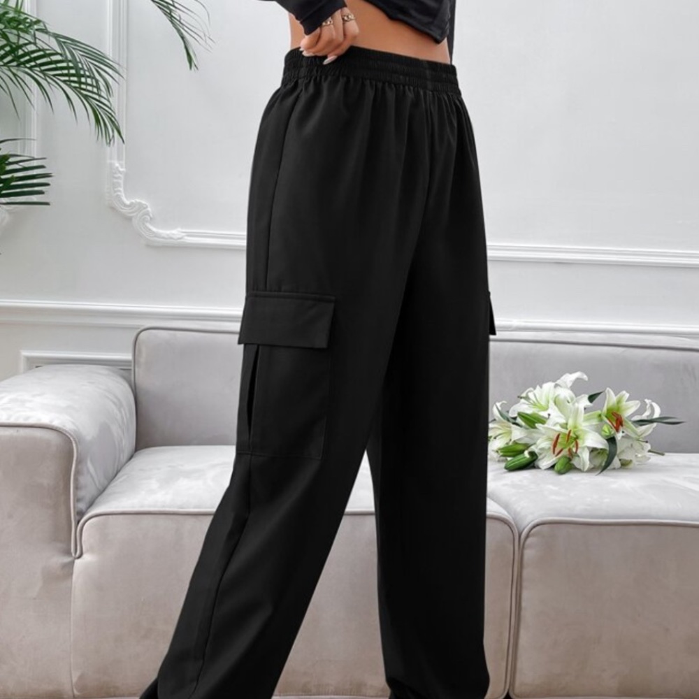 Black Cargo Sweatpants